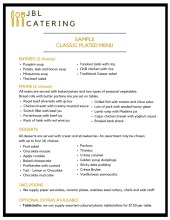 Menus - Sample Classic Plated (picture)