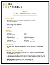 Menus - Sample Roast Carvery Buffet (picture)